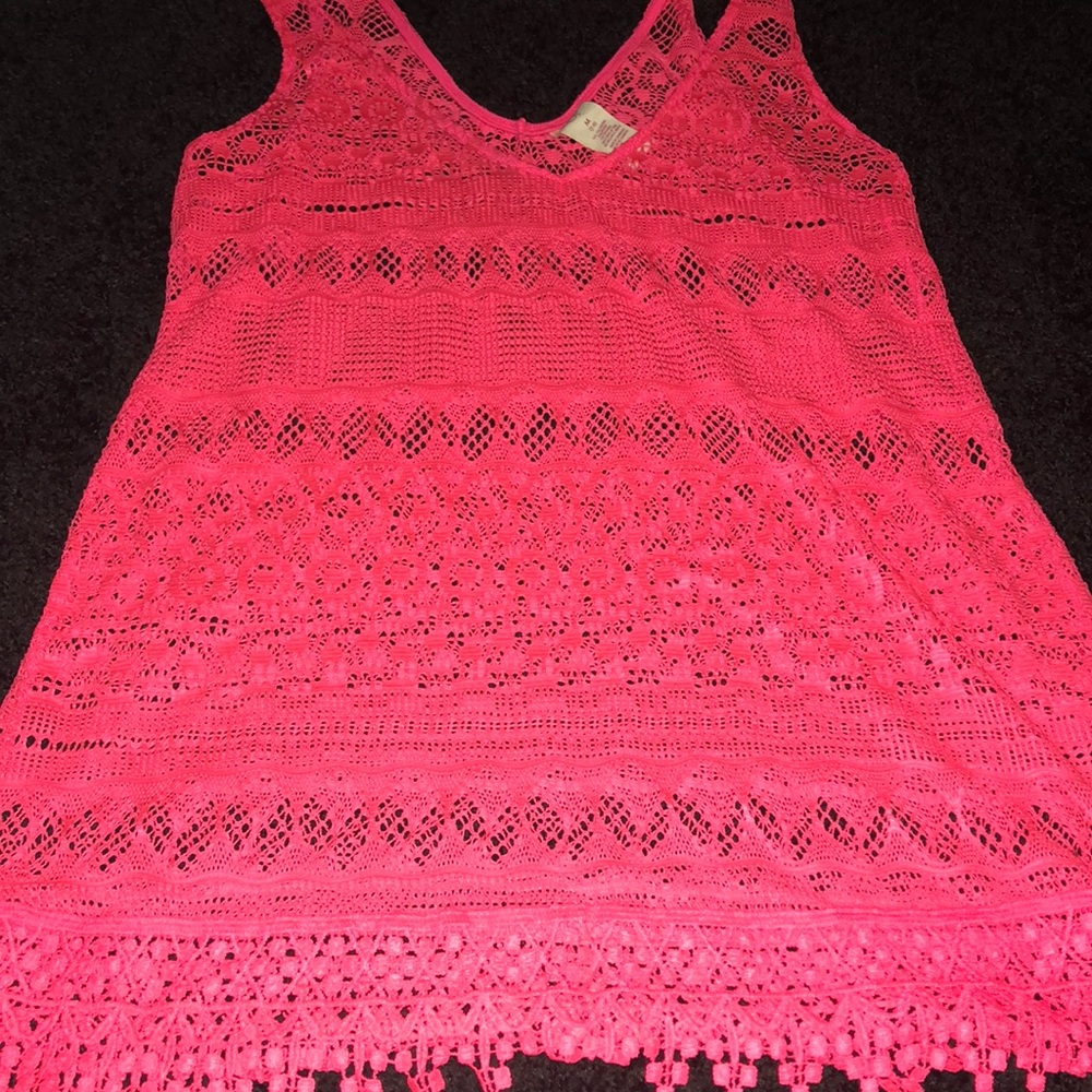 Coral swimsuit cover- up
